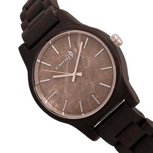NWT Marble Dial Dark Wood Bracelet Watch